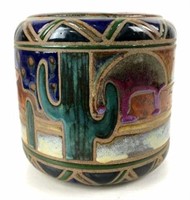 Cathra-ann Barker La Jolla Stoneware Pottery Vase