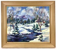 K. Schmidt Oil On Canvas Winter Landscape