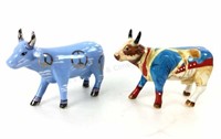 (2) Cow Parade Porcelain Cow Figurines