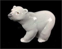 Lladro Porcelain Polar Bear Figurine
