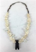 Carved Bear Fetish Bead Necklace