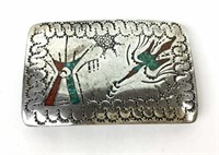 Vintage Navajo Sterling Silver Belt Buckle