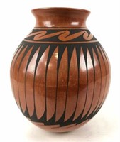 Signed Luis Ortiz Hand Coiled Pottery Vase