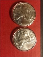 Two silver dollars