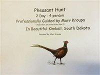 Guided pheasant hunt in South Dakota