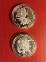 Two silver rounds