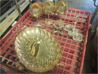 Silverplate Lot W/Goblets, Serving Tray & More