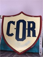 COR embossed repro sign approx