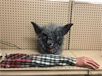 Werewolf Mask with Bloody Hand