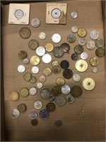 Collection of 65 Vintage Foreign Coins
