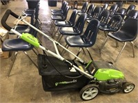 Greenworks Electric Mower with bagger- WORKS GREAT
