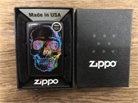 Colorful Skull Zippo Lighter