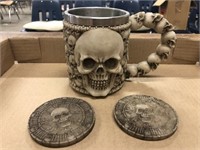 Skull Mug & Coasters