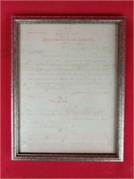 Antique Pension Certificate Mexican American War