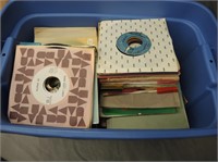 TOTE FULL OF 45 RECORDS