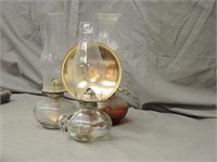 3 OLD OIL LAMPS