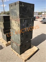 4pc Antique Army Trunks