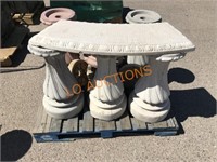 2 Pallets of Concrete TableTops, Stands