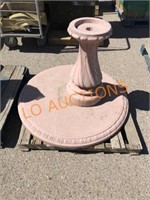 Pink Outdoor Concrete Table