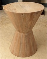 A CONTEMPORARY INVERTED CONICAL ACCENT TABLE