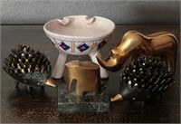BOSSE STYLE HEDGEHOG ASHTRAYS AND OTHER ACCENTS
