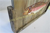 painted fish on wood sign