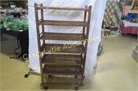 wooden baker rack