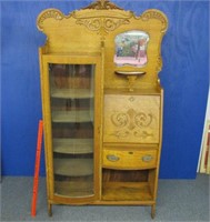 antique oak secretary bookcase