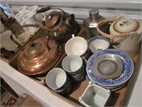 Glassware, Tea Pots, & Oriental Dishes