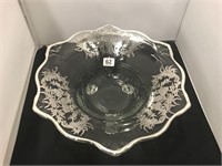 Silver Overlay Footed Bowl