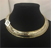 Hammered Metal Collar Necklace