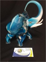 Beautiful Glass Elephant 8.5" at Top of trunk