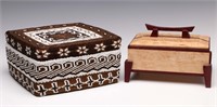 TWO INTERESTING AND EXOTIC STORAGE BOXES