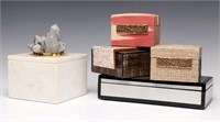 A COLLECTION OF INTERESTING ELEGANT STORAGE BOXES