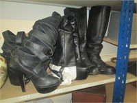 Ladies Leather High Heel Boots