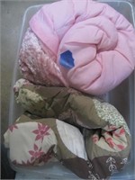 Cute Soft Pink Blanket & Brown Flower Blanket