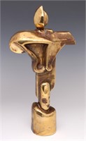 DOLBI CASHIER STYLE ABSTRACT CAST BRONZE FIGURE