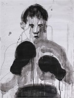 GEORGE SPENCER (BORN 1965) PAINTING OF BOXER