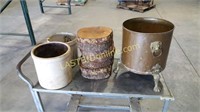 2 Ceramic Crocks, Brass Bucket and More