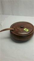 Mid Century Teak wood bowl set