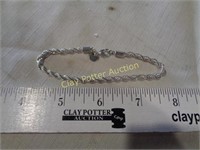 Sterling Silver Bracelet - Twist Rope .925