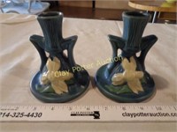 Pair of Roseville Candle Holders