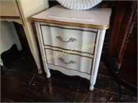 Vintage French Prov. Night Stand 2 Drawer