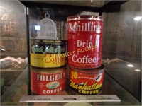 4 Vintage Coffee Tins