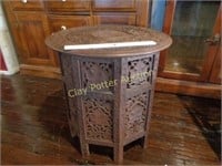 Vintage Carved Wood Table, Very Detailed