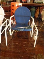 Metal Patio Chair Swing - Blue