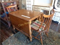 Vintage Double Drop Table & 2 Chairs