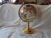 Marble Globe on Brass Stand