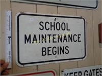 Metal SCHOOL Traffic Sign