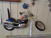 Metal Motorcycle Wall Decor